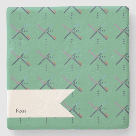 VOX-luchthaventapijt | A Waardevolle ruggengraat Stenen Onderzetter (Voorkant)