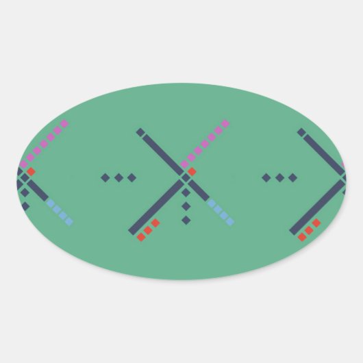 VOX-luchthaventapijt Ovale Sticker (Voorkant)