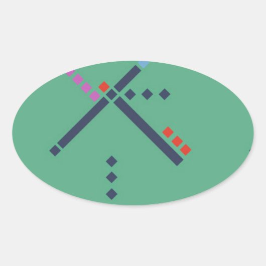 VOX-luchthaventapijt Ovale Sticker (Voorkant)