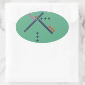 VOX-luchthaventapijt Ovale Sticker (Tas)