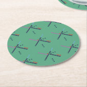 VOX-luchthaventapijt Ronde Kartonnen Onderzetter (Gebogen)