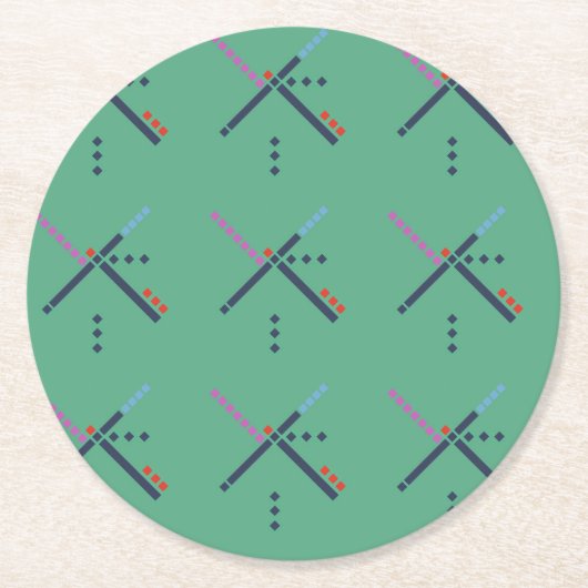 VOX-luchthaventapijt Ronde Kartonnen Onderzetter (Voorkant)