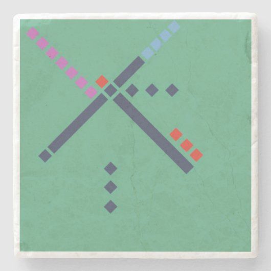 VOX-luchthaventapijt Stenen Onderzetter (Voorkant)