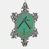 VOX-luchthaventapijt Tin Sneeuwvlok Ornament (Links)