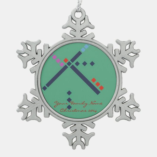 VOX-luchthaventapijt Tin Sneeuwvlok Ornament (Voorkant)