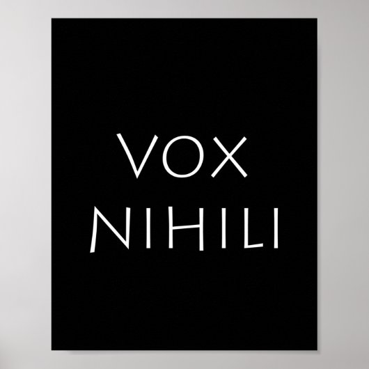 Vox nihili poster (Voorkant)
