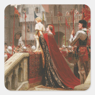 Vox Populi, c. 1904 door Edmund Blair Leighton Vierkante Sticker