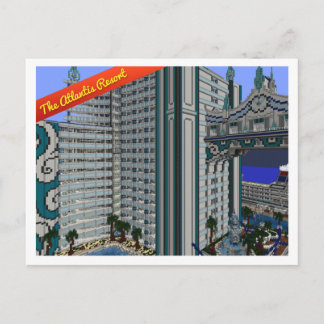 VoxelPostcard: Het Atlantis Resourt Briefkaart
