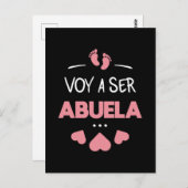 Voy a ser abuela briefkaart (Voorkant / Achterkant)