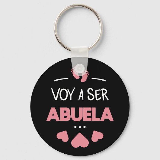 Voy a ser abuela canvas tas sleutelhanger (Voorkant)