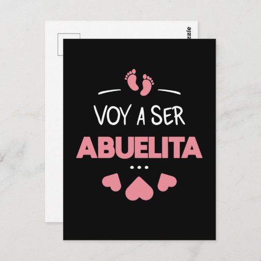 Voy a ser abuelita briefkaart (Voorkant / Achterkant)