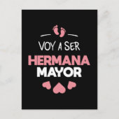 Voy a ser hermana mayor briefkaart (Voorkant)