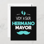 Voy a ser hermano mayor briefkaart (Voorkant / Achterkant)
