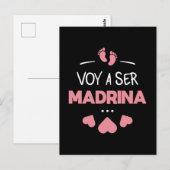 Voy a ser madrina briefkaart (Voorkant / Achterkant)
