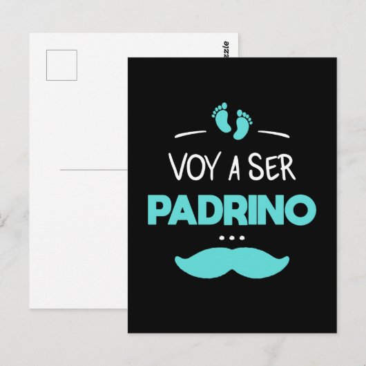 Voy a ser padrino briefkaart (Voorkant / Achterkant)