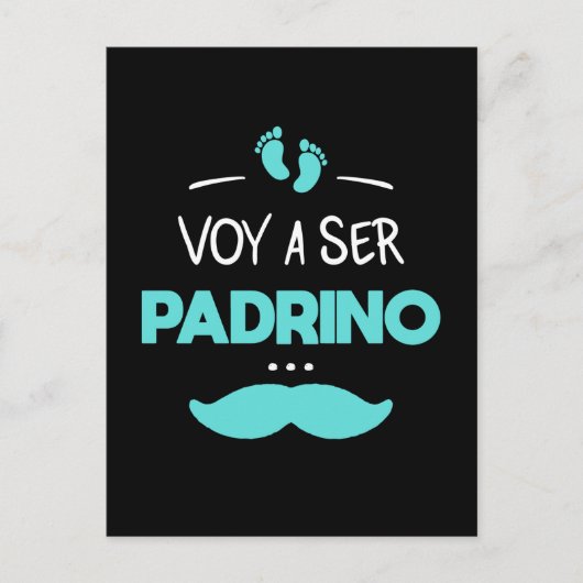 Voy a ser padrino briefkaart (Voorkant)