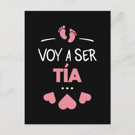 Voy a ser tia briefkaart (Voorkant)