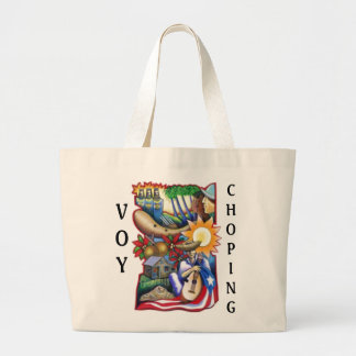 Voy Chopping-vertaald spanglish (Going Shopping) Grote Tote Bag