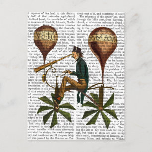 Voyage A La Lune Hot Air-ballon Briefkaart