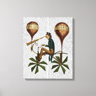 Voyage A La Lune Hot Air-ballon Canvas Afdruk