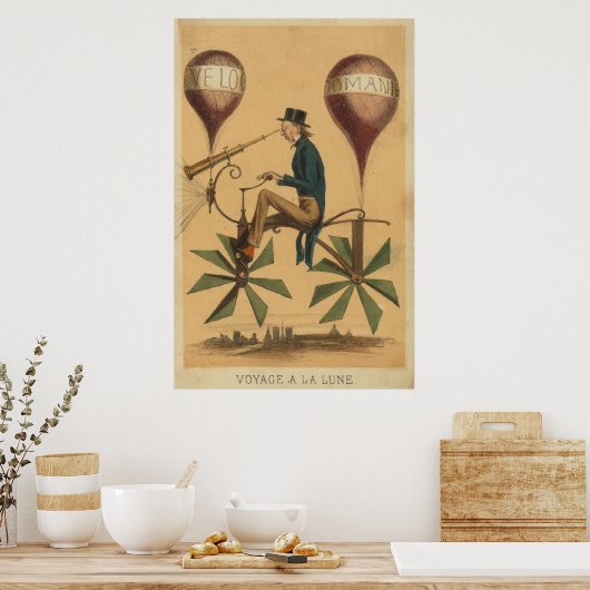 Voyage a la lune poster (Keuken)