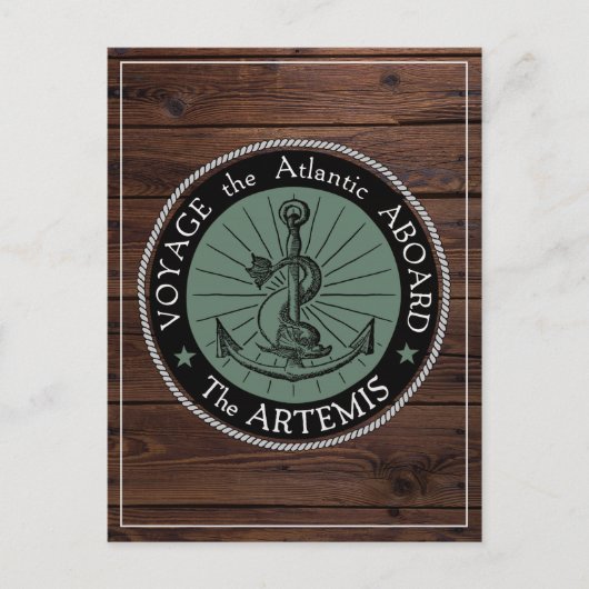 Voyage Aboard van het Briefkaart Artemis (Voorkant)