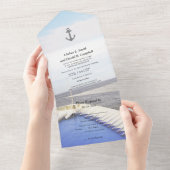 ©Voyage/Cruise Ship/Destination Wedding Al All In One Uitnodiging (Afscheurbaar)