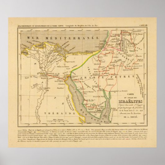 Voyage des Israelites depuis leur sortie d'Egypte Poster (Voorkant)