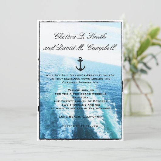 ©Voyage of Love/Cruise Ship/Destination Wedding Kaart (Staand voorkant)