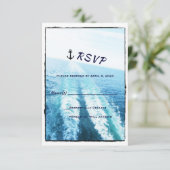 ©Voyage of Love/Cruise Ship/Destination Wedding RSVP Kaartje (Staand voorkant)