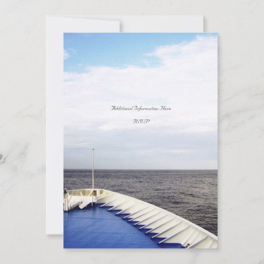 © Voyage of Love | Ruwschip bruiloft Kaart (Achterkant)