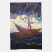 “Voyage Through the Storm” Kitchen Towels Theedoek (Verticaal)