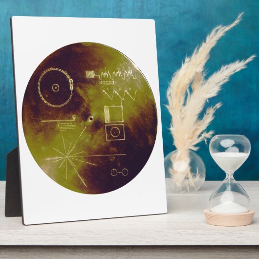Voyager 1 en 2 Golden Record Klinkingen van de Aar Fotoplaat (Zijkant)