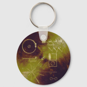 Voyager 1 en 2 Golden Record Klinkingen van de Aar Sleutelhanger