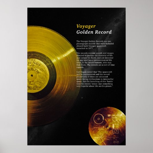 Voyager 1 Golden Record - Poster (Voorkant)