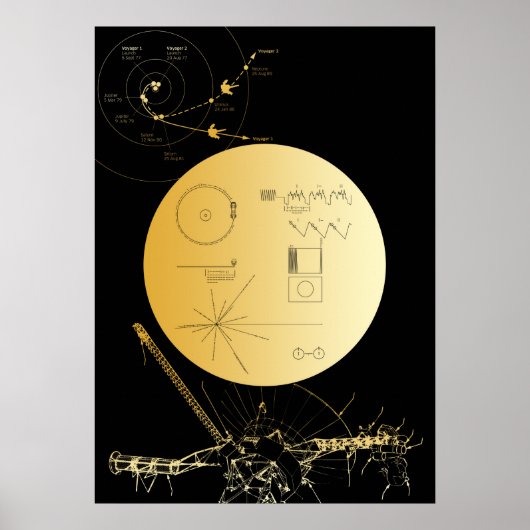 Voyager 1 Golden Record - poster (Voorkant)