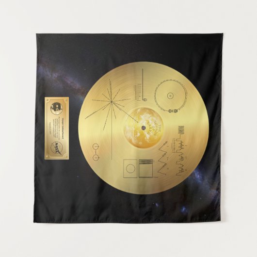 Voyager 1 Golden Record - Tapestry Wandkleed (Voorkant (horizontaal))