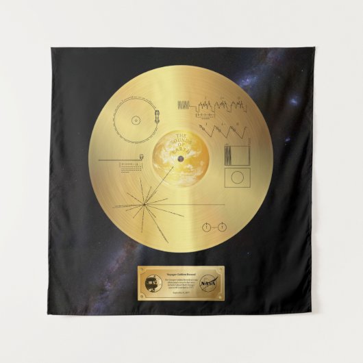 Voyager 1 Golden Record - Tapestry Wandkleed (Voorkant)