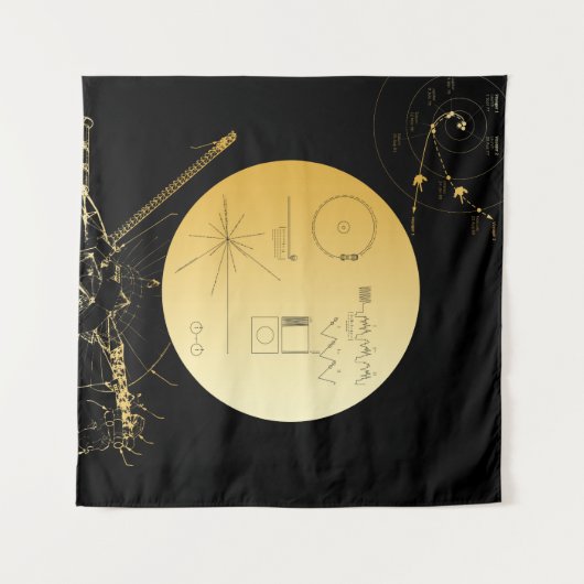 Voyager 1 Golden Record - Tapestry Wandkleed (Voorkant (horizontaal))