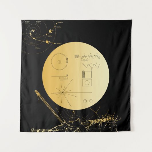 Voyager 1 Golden Record - Tapestry Wandkleed (Voorkant)