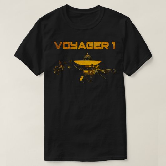 Voyager 1 Interstellaire ruimtesonde 10 T-shirt (Design voorkant)