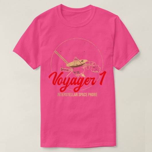 Voyager 1 Interstellaire ruimtesonde 12 T-shirt (Design voorkant)