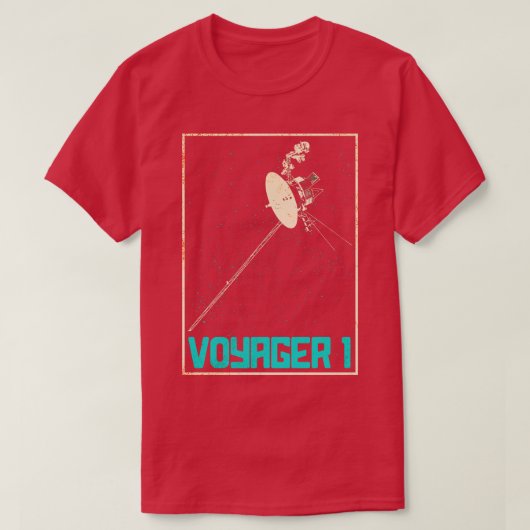 Voyager 1 Interstellaire ruimtesonde 6 T-shirt (Design voorkant)
