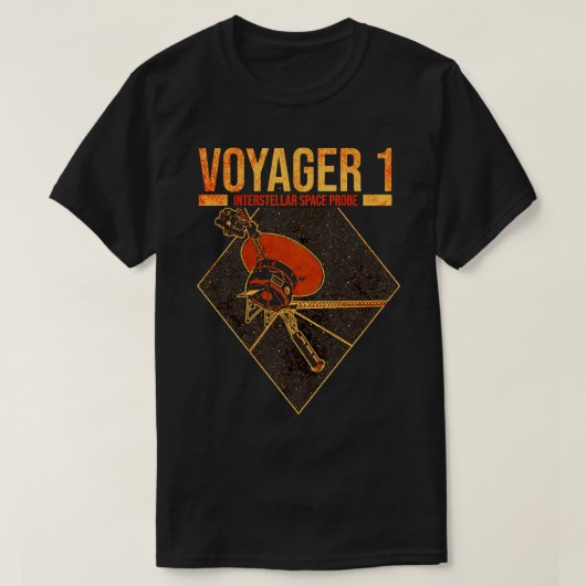 Voyager 1 Interstellaire ruimtesonde T-shirt (Design voorkant)