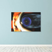 Voyager 2 ruimtevaartuig canvas afdruk (Insitu (Houten vloer))