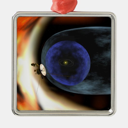 Voyager 2 ruimtevaartuig metalen ornament (Voorkant)