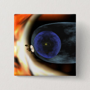 Voyager 2 ruimtevaartuig vierkante button 5,1 cm