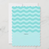 Voyager Bunny Shower Invitation Roze Kaart (Achterkant)