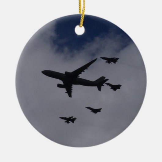 Voyager en Typhoons Keramisch Ornament (Voorkant)