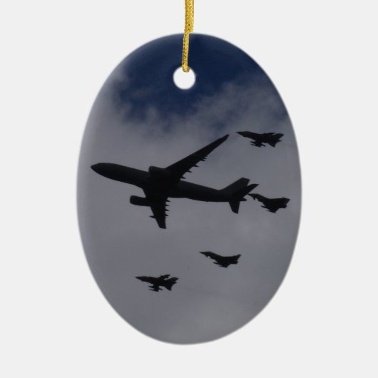 Voyager en Typhoons Keramisch Ornament (Voorkant)